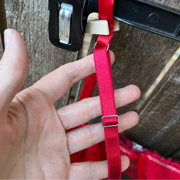 Victoria’s Secret Wicked Unlined Bow Balconette Teddy NWT In Red Plaid Sz XL - Picture 10 of 16